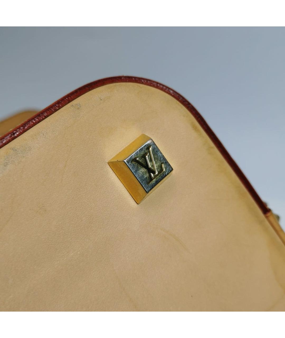 LOUIS VUITTON Черная кожаная сумка через плечо, фото 5