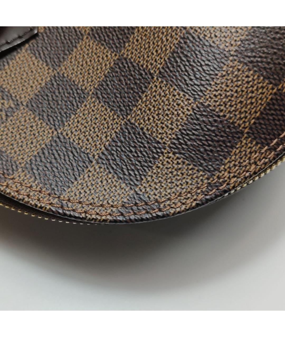 LOUIS VUITTON Коричневая кожаная сумка с короткими ручками, фото 6