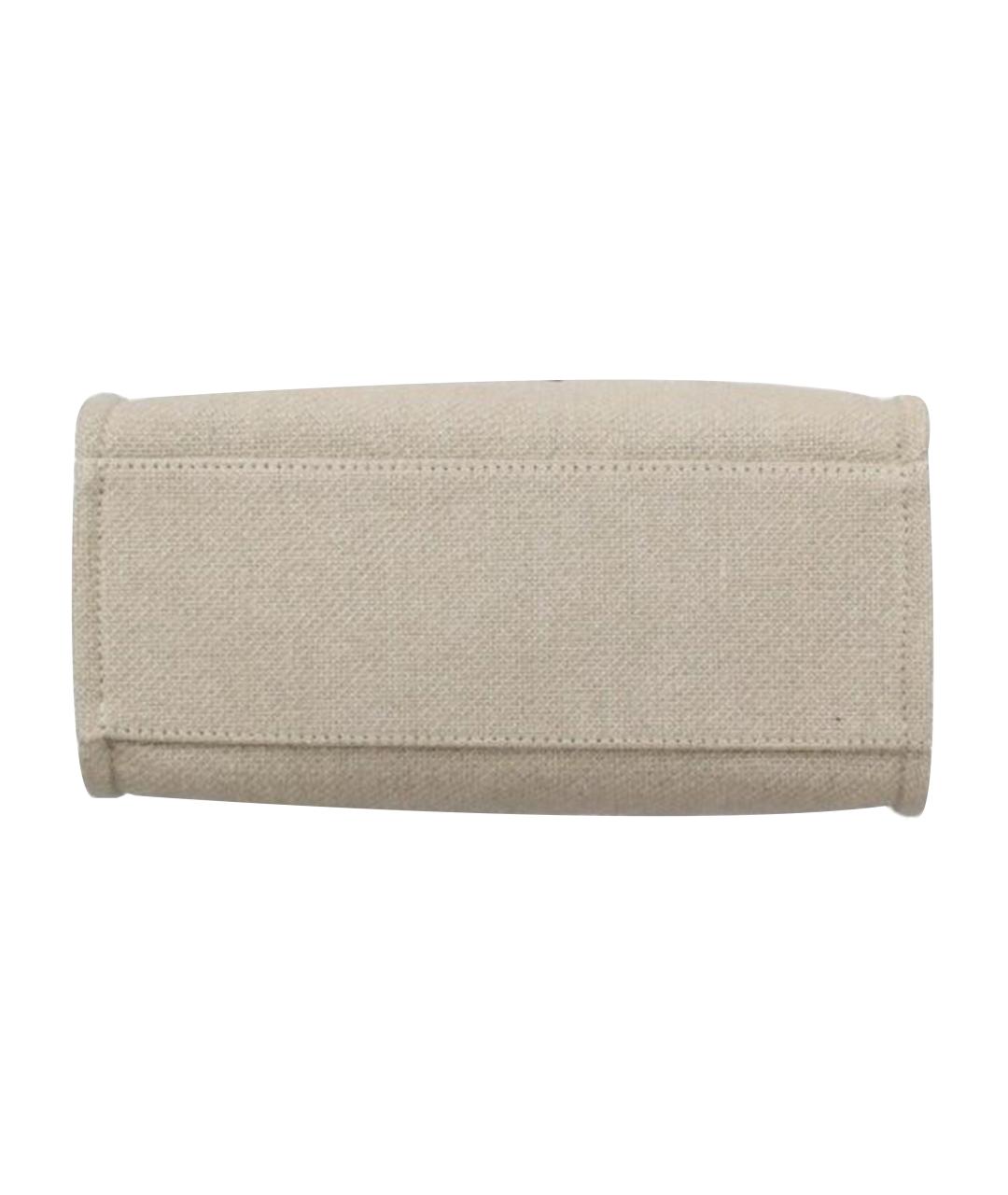 CHANEL Бежевая тканевая сумка через плечо, фото 5