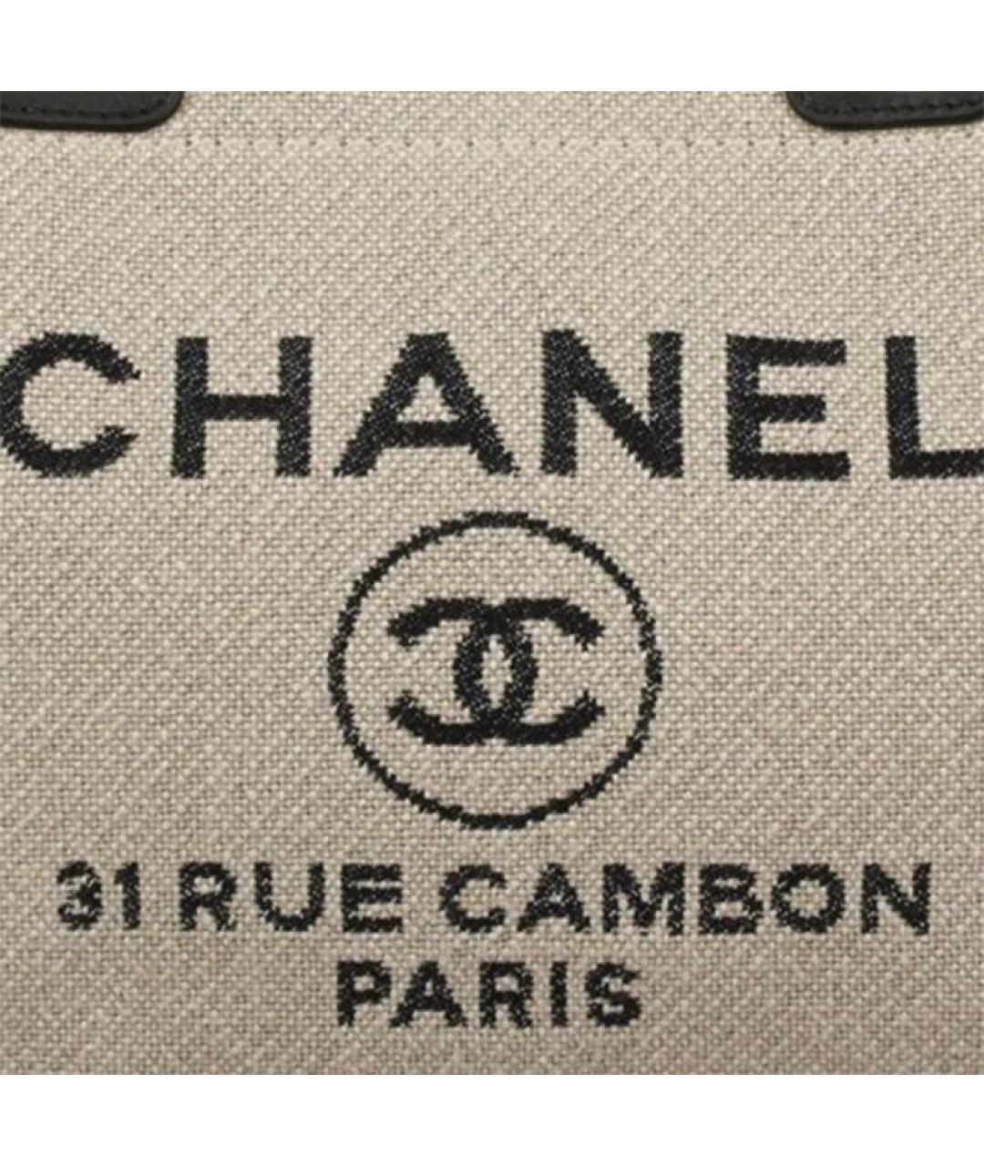 CHANEL Бежевая тканевая сумка через плечо, фото 7