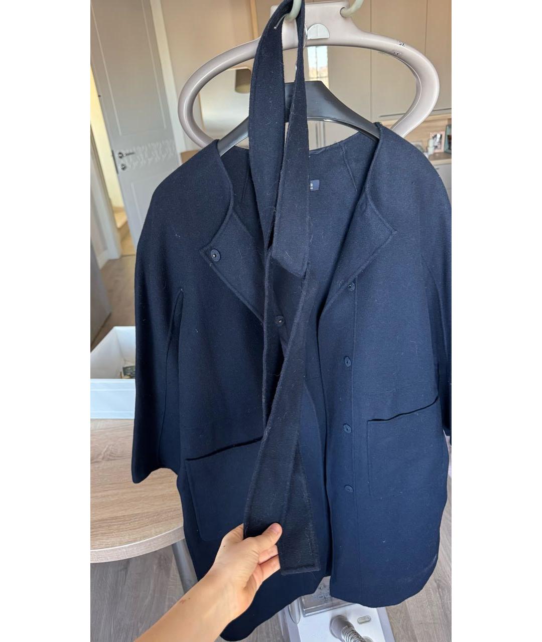 'S MAX MARA Темно-синее шерстяное пальто, фото 4