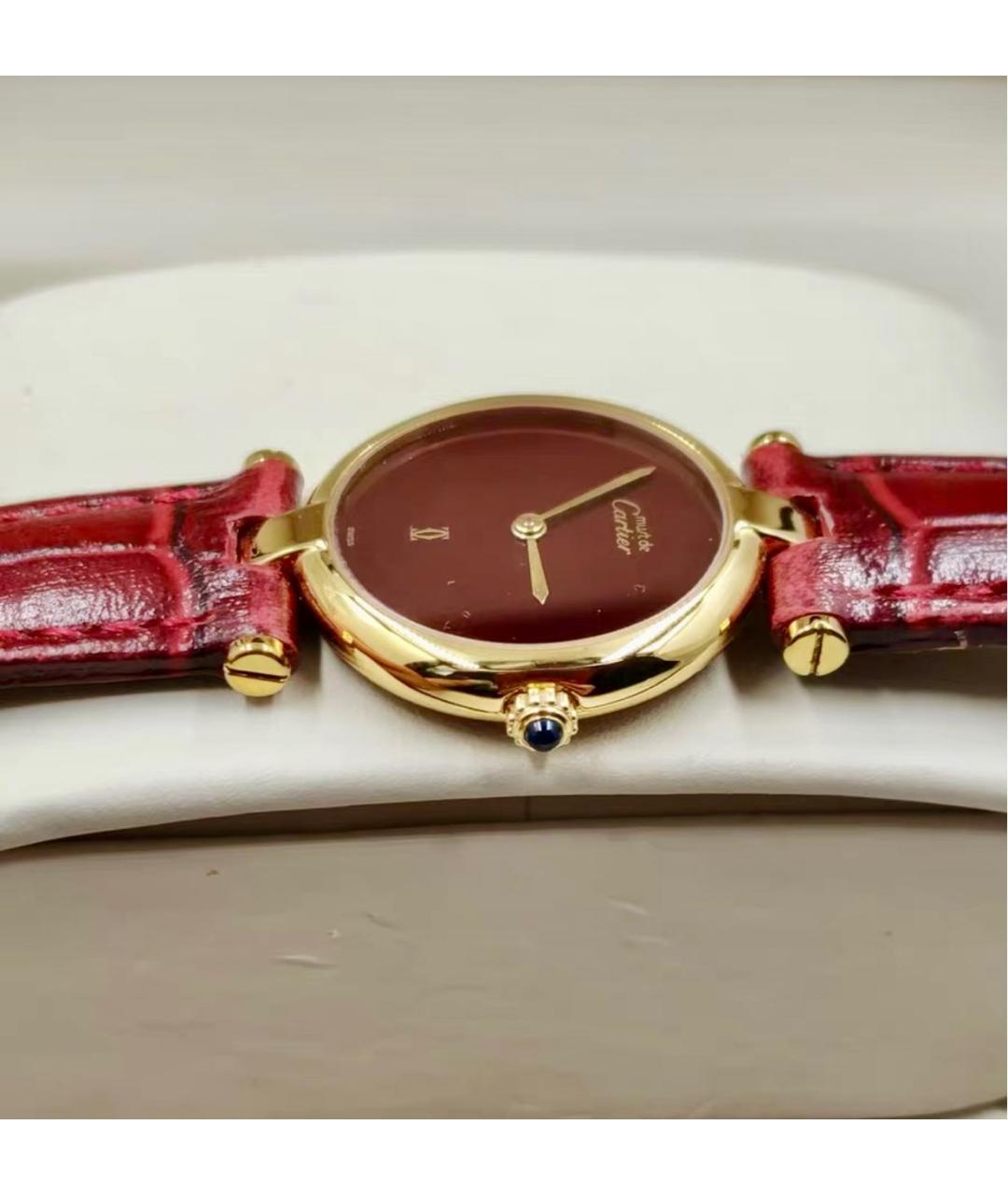 CARTIER Бордовые часы, фото 3
