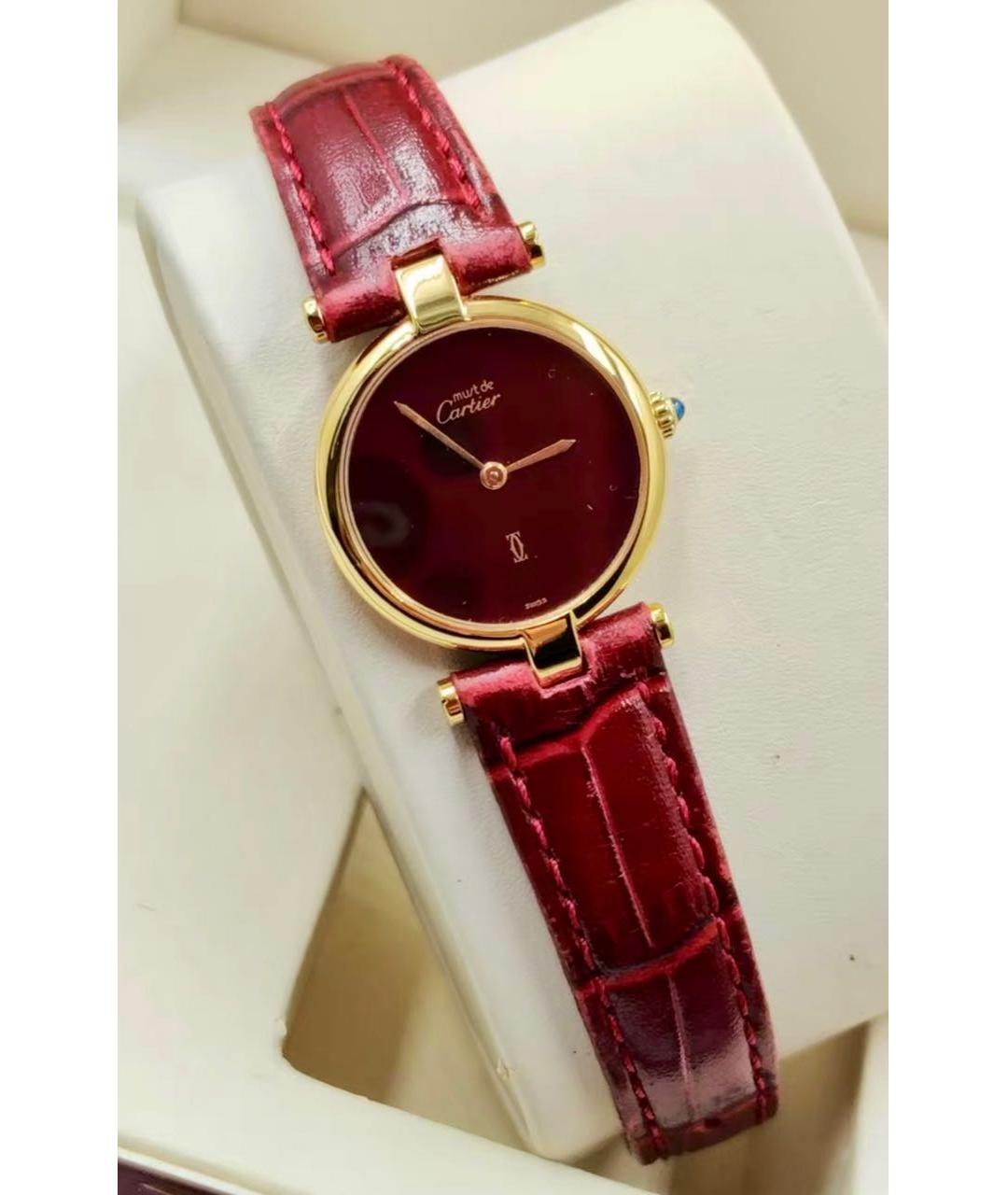 CARTIER Бордовые часы, фото 2