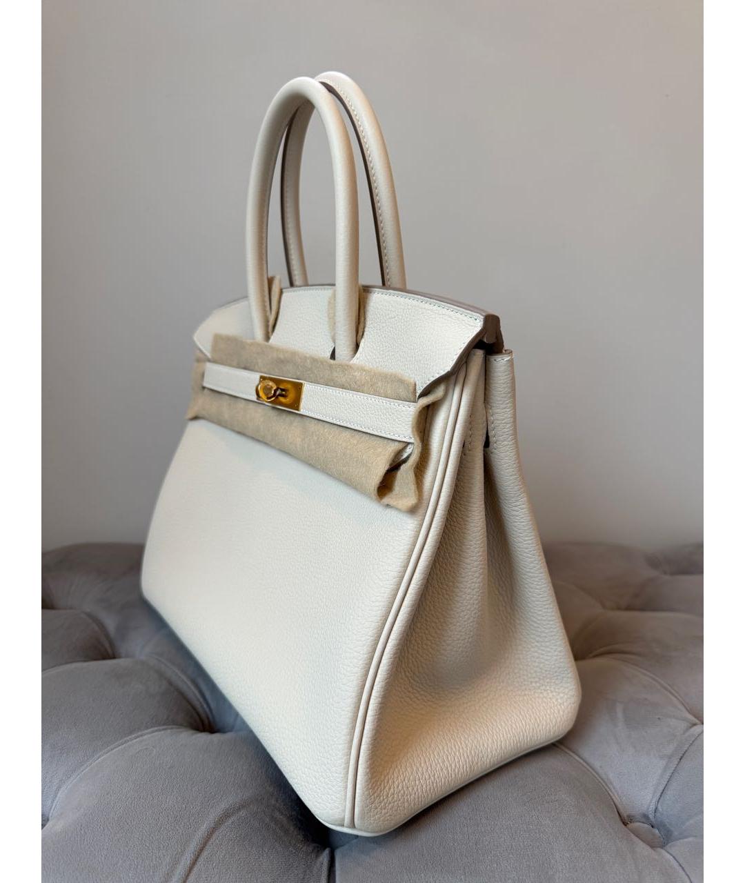 HERMES Бежевая кожаная сумка тоут, фото 2