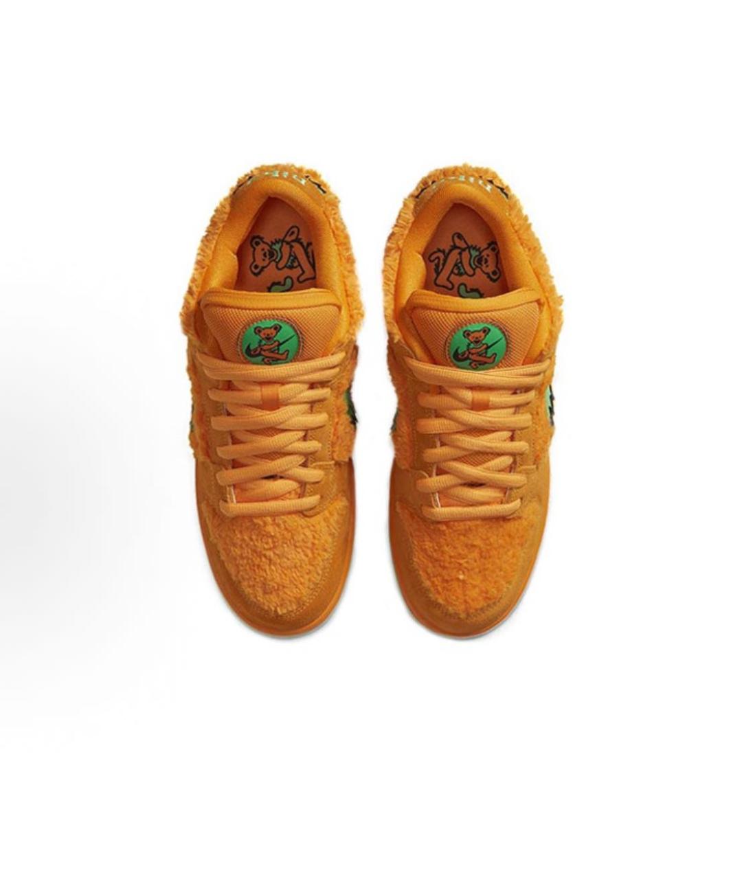 NIKE Оранжевое кожаные кроссовки, фото 3