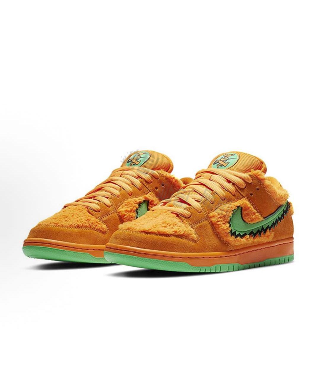 NIKE Оранжевое кожаные кроссовки, фото 2