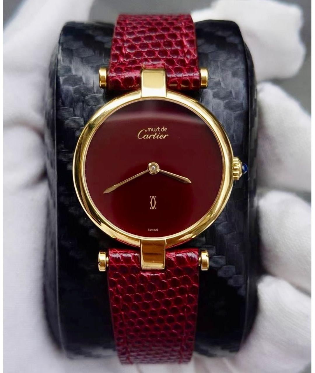 CARTIER Красные часы, фото 2