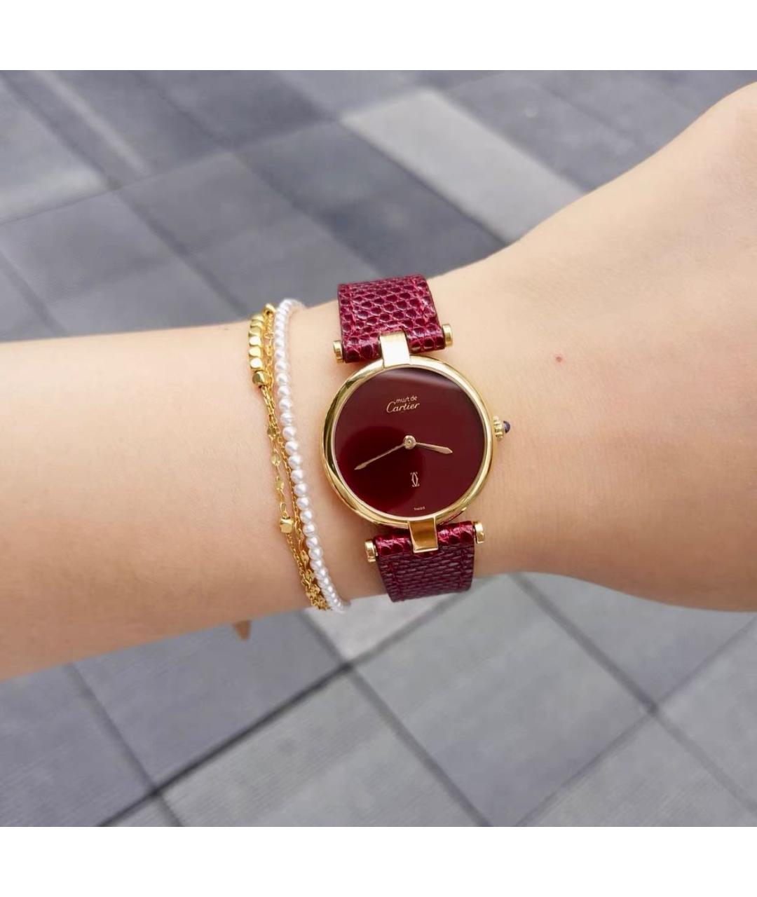 CARTIER Красные часы, фото 7