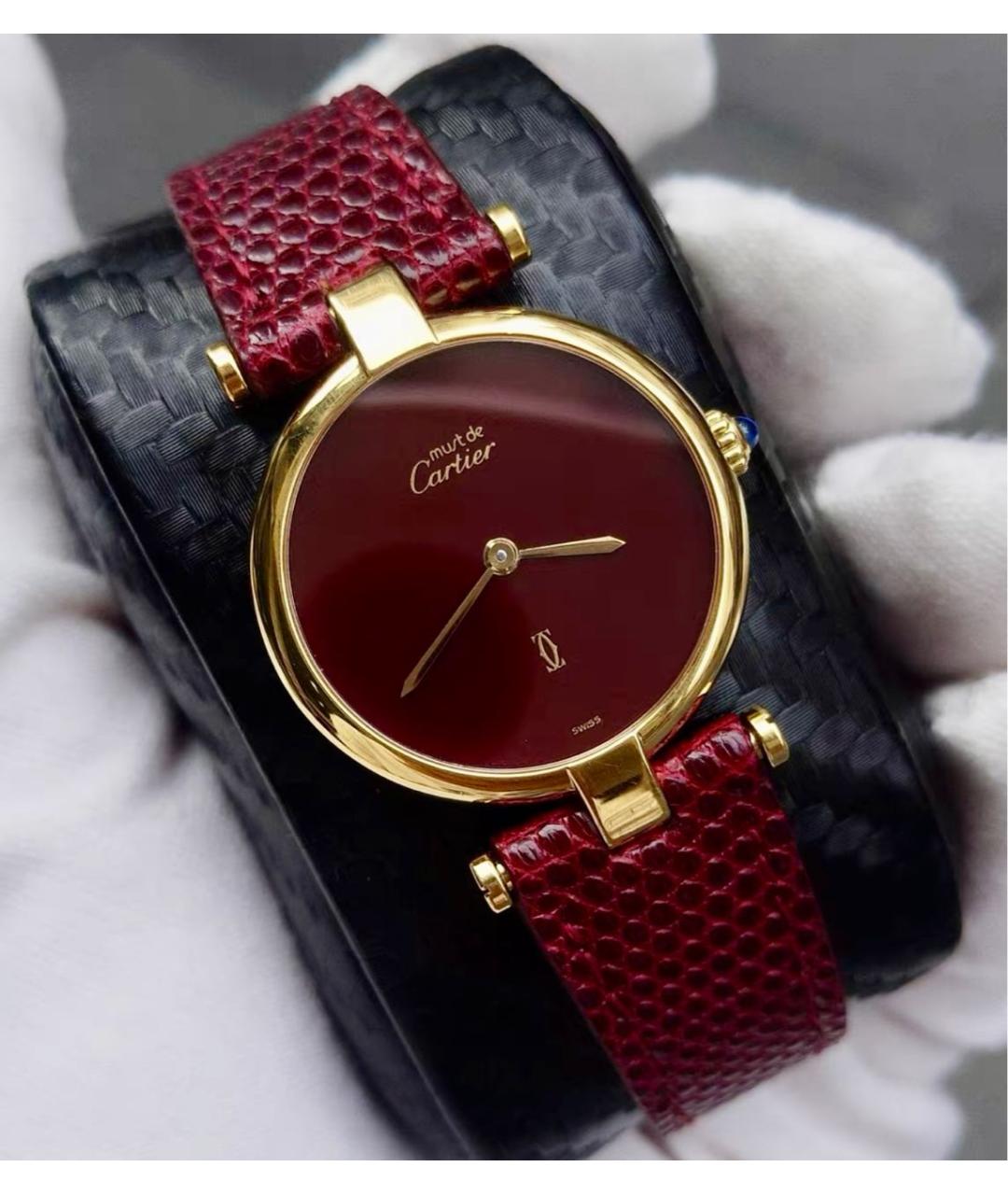 CARTIER Красные часы, фото 3