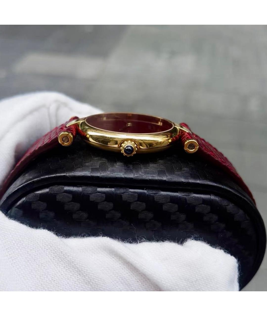 CARTIER Красные часы, фото 4