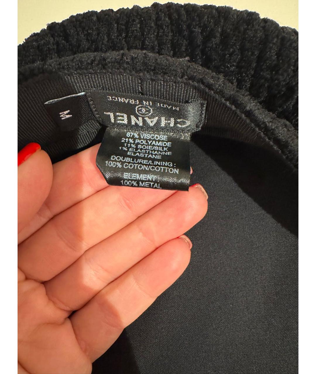 CHANEL Черная кепка, фото 7