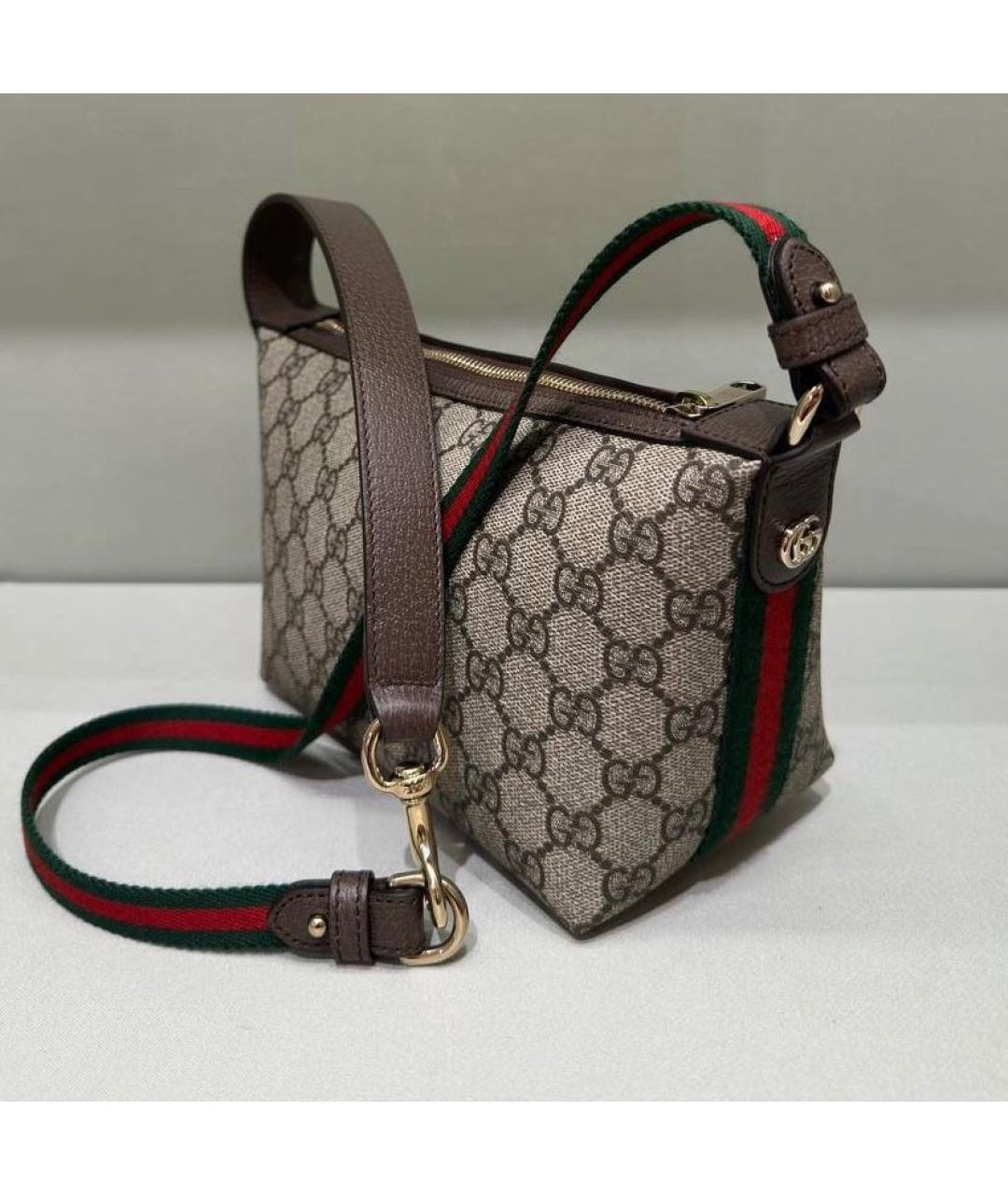 GUCCI Коричневая сумка с короткими ручками, фото 5