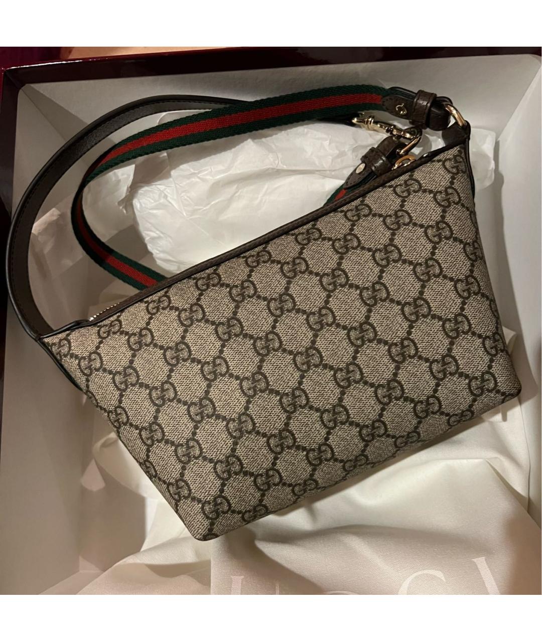 GUCCI Коричневая сумка с короткими ручками, фото 8