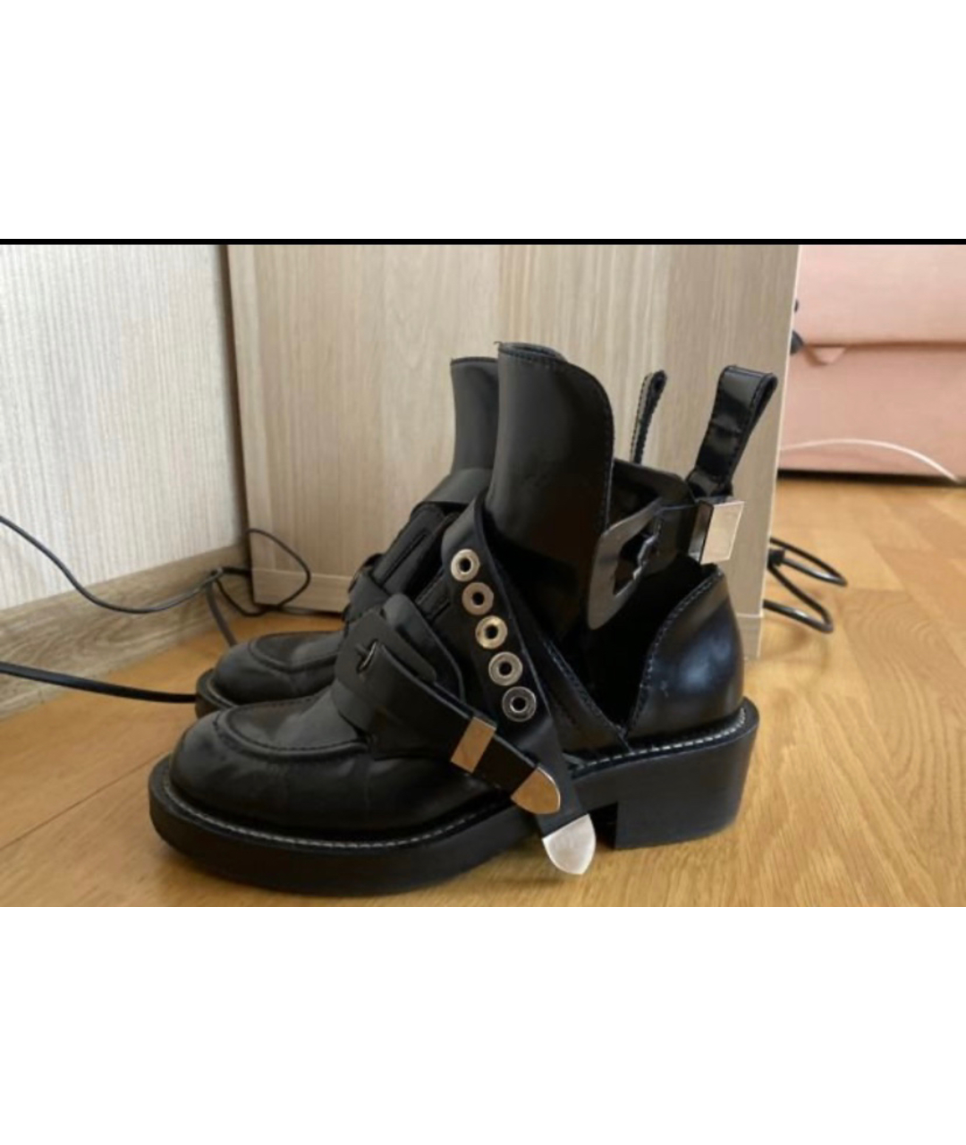 BALENCIAGA Черные ботинки из лакированной кожи, фото 3