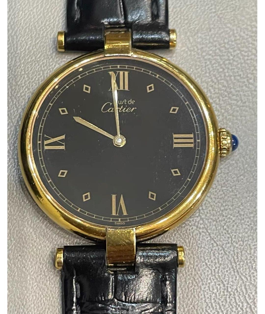 CARTIER Черные часы, фото 3