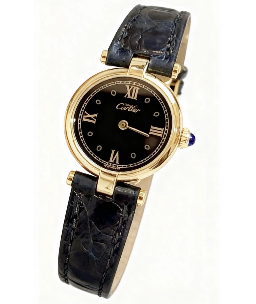CARTIER Черные часы, фото 5