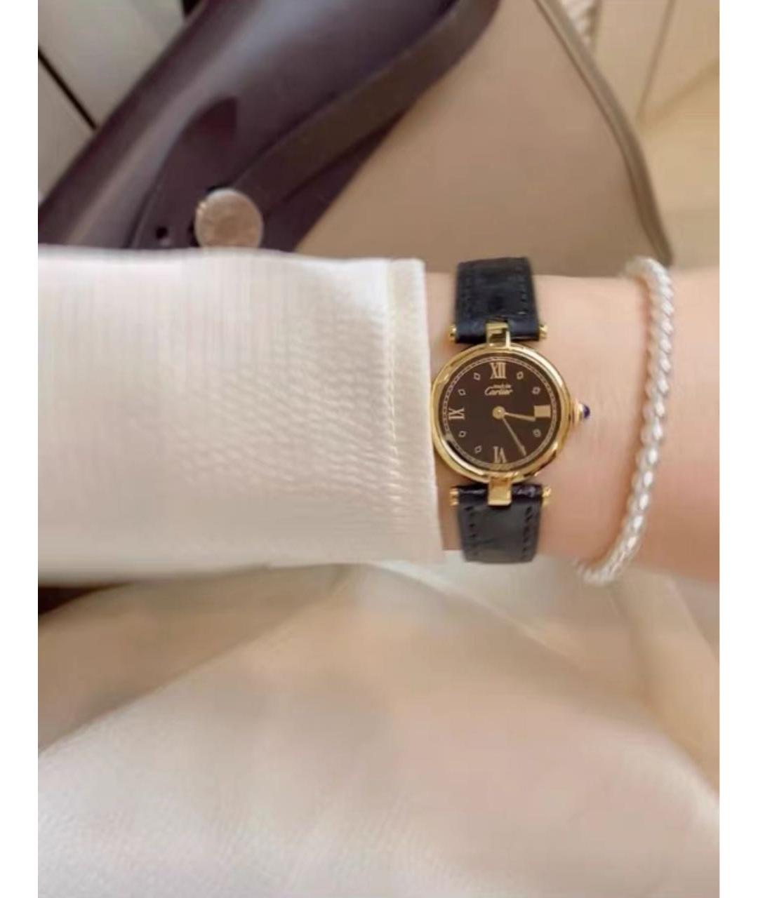 CARTIER Черные часы, фото 4