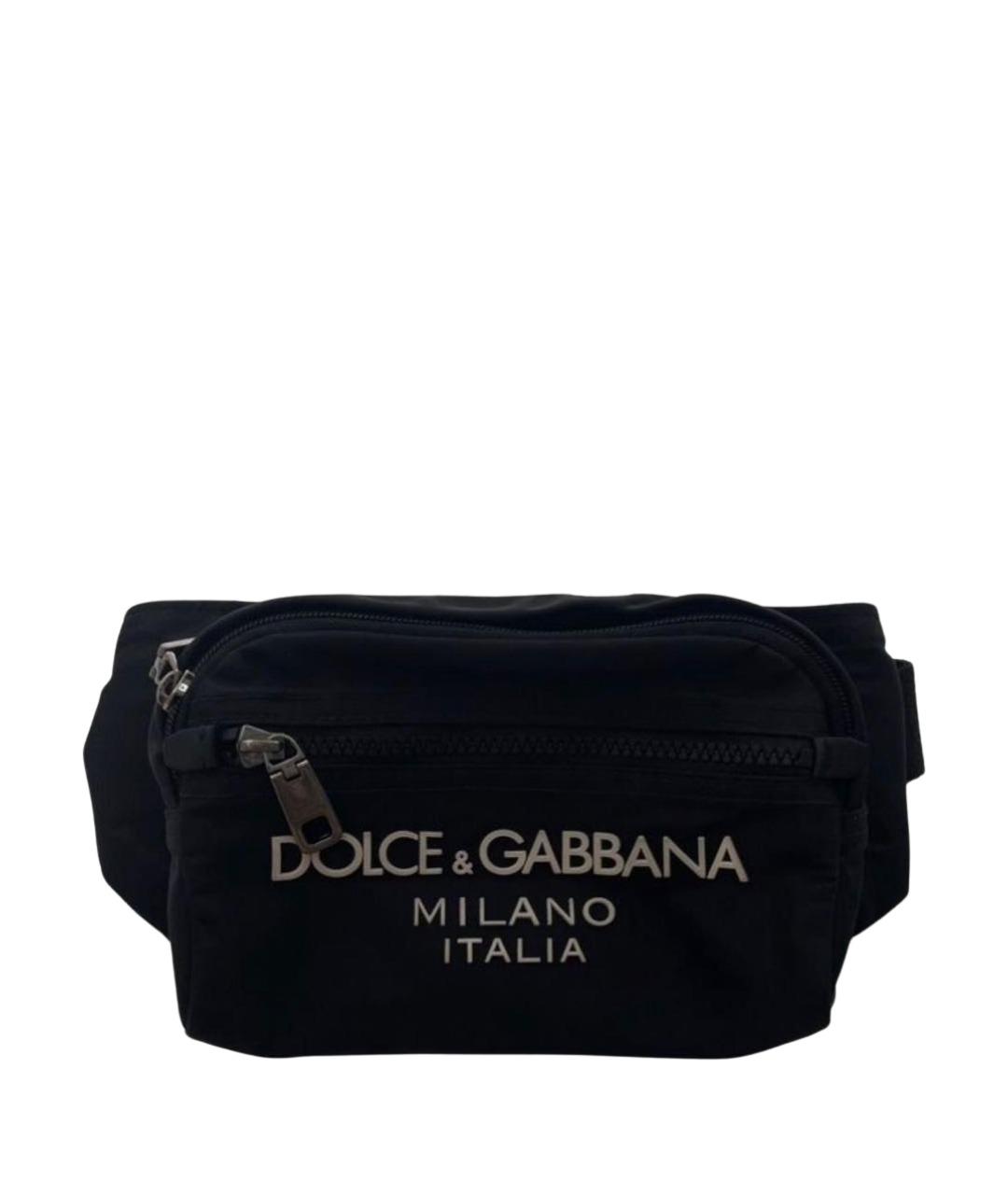 DOLCE&GABBANA Черная поясная сумка, фото 1