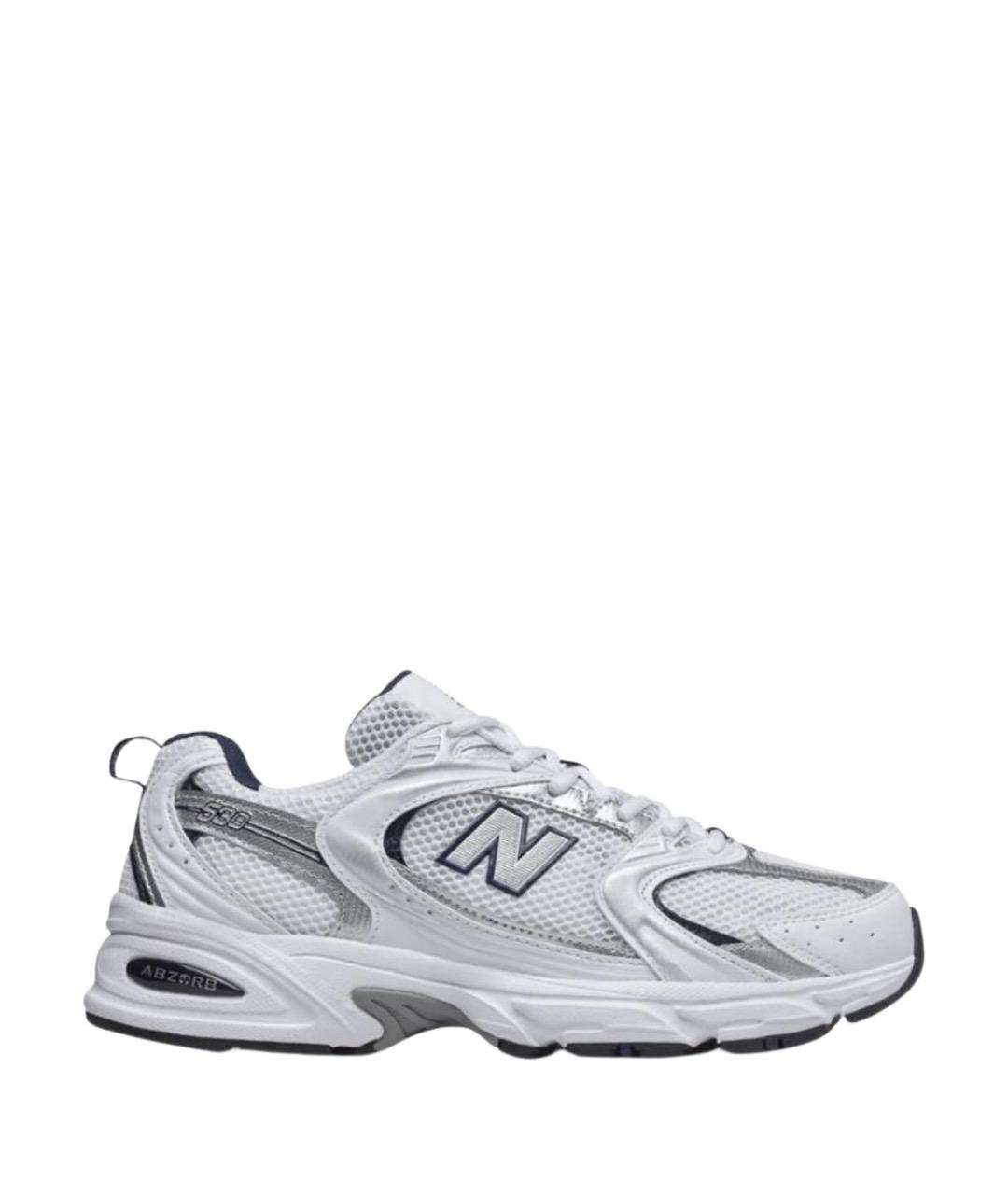 NEW BALANCE Белые текстильные кроссовки, фото 1
