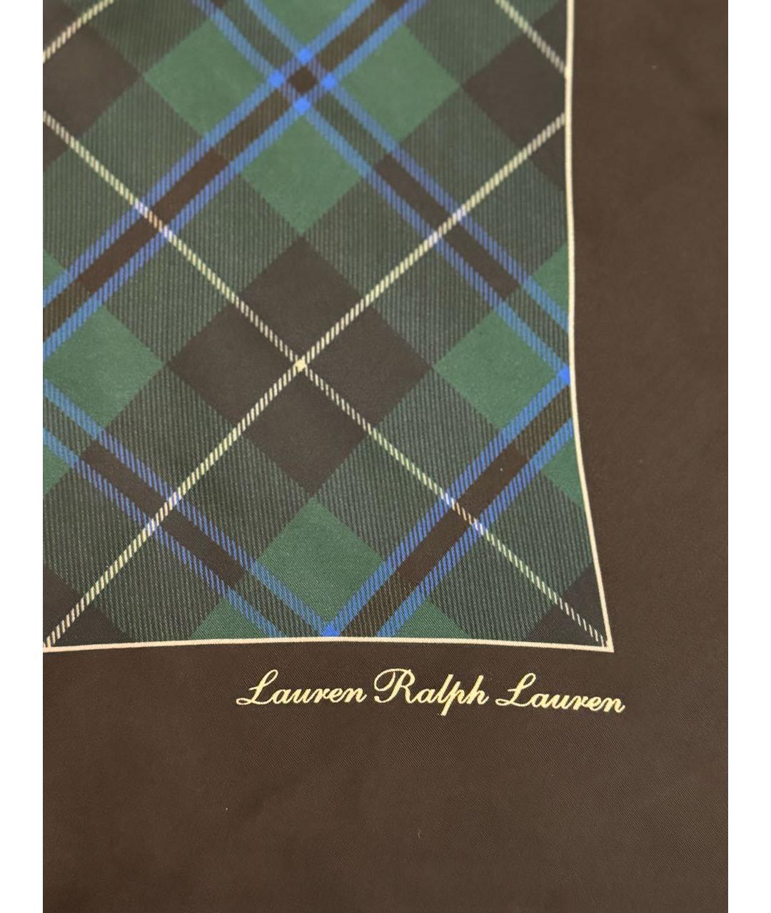 RALPH LAUREN Зеленый шелковый платок, фото 4