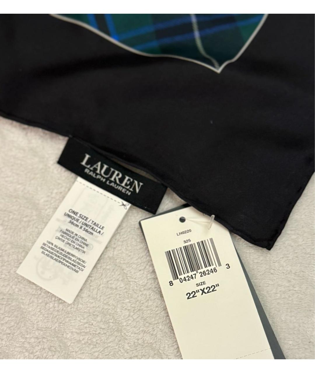 RALPH LAUREN Зеленый шелковый платок, фото 3