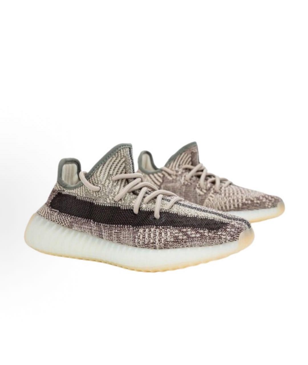 ADIDAS YEEZY Серые текстильные низкие кроссовки / кеды, фото 3