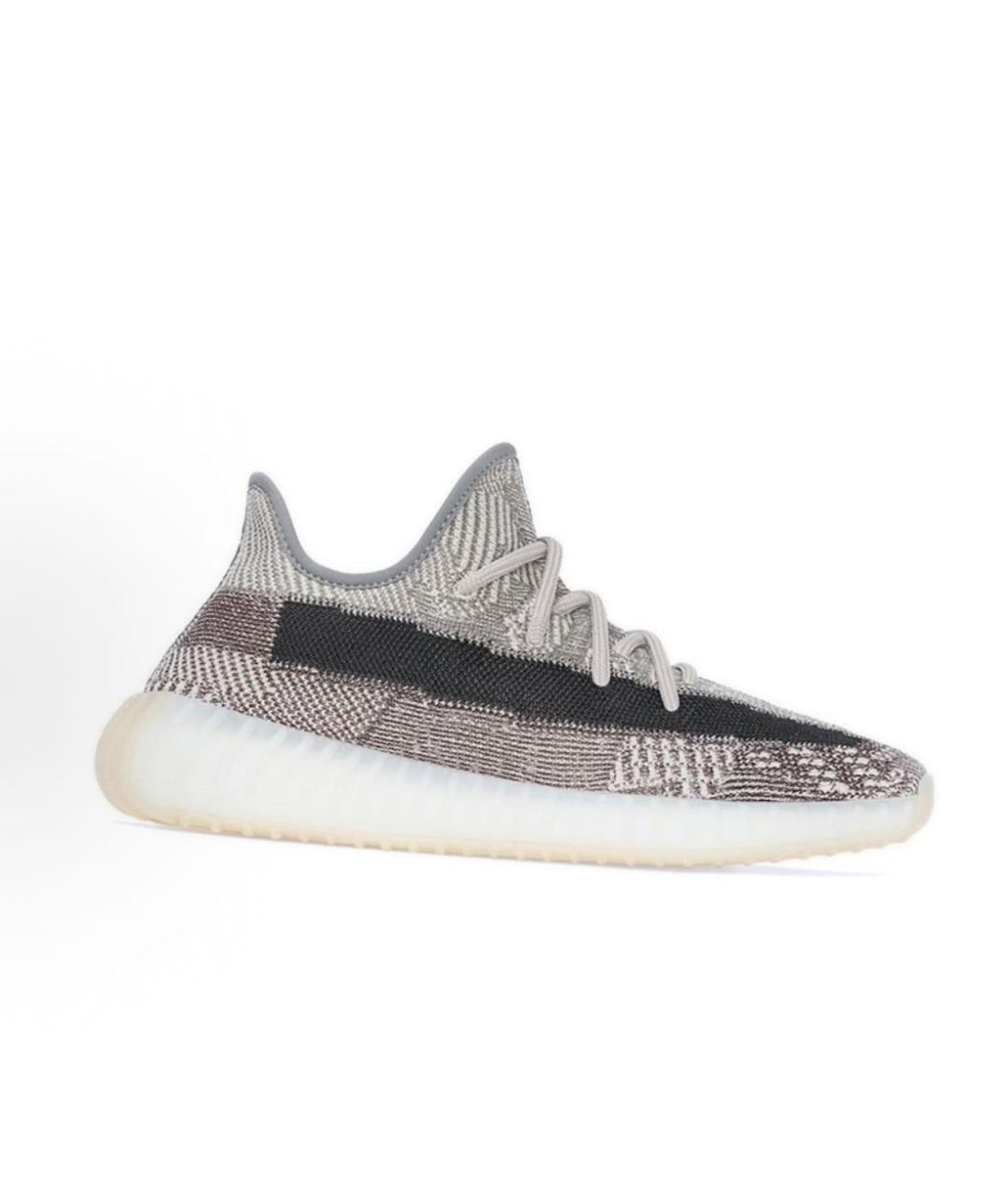 ADIDAS YEEZY Серые текстильные низкие кроссовки / кеды, фото 2