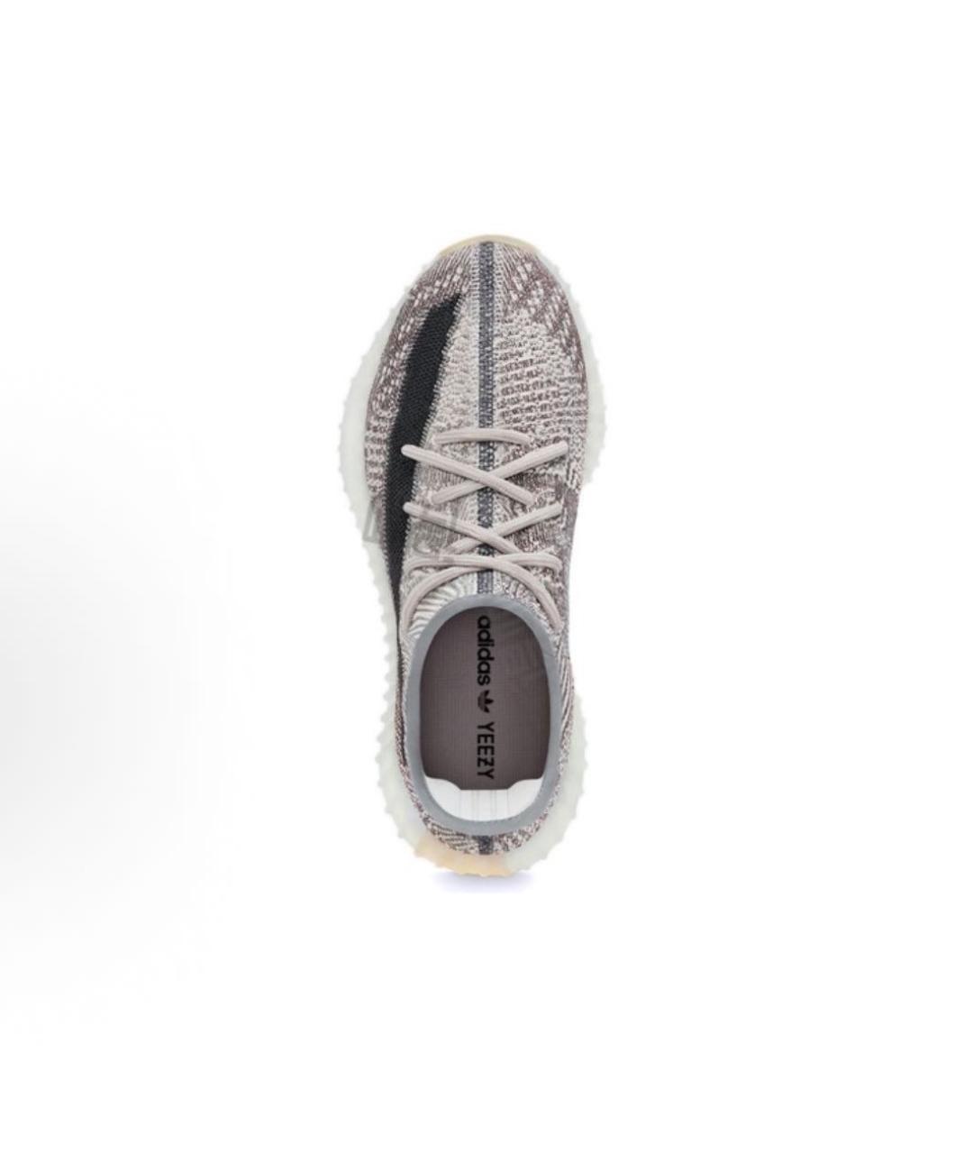 ADIDAS YEEZY Серые текстильные низкие кроссовки / кеды, фото 4