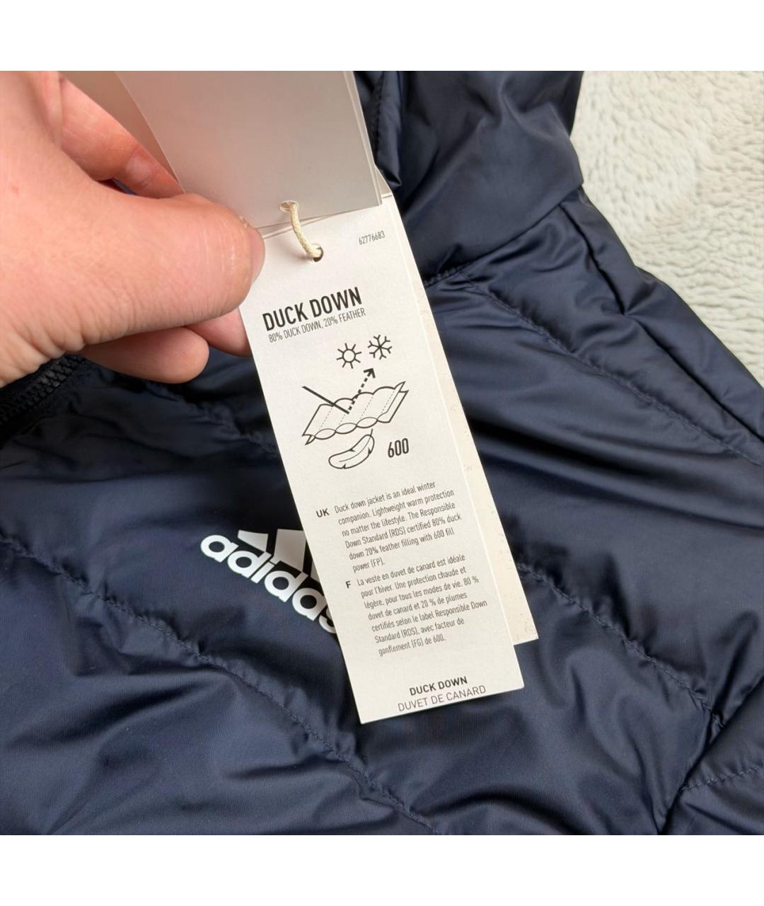 ADIDAS Темно-синий пуховик, фото 6