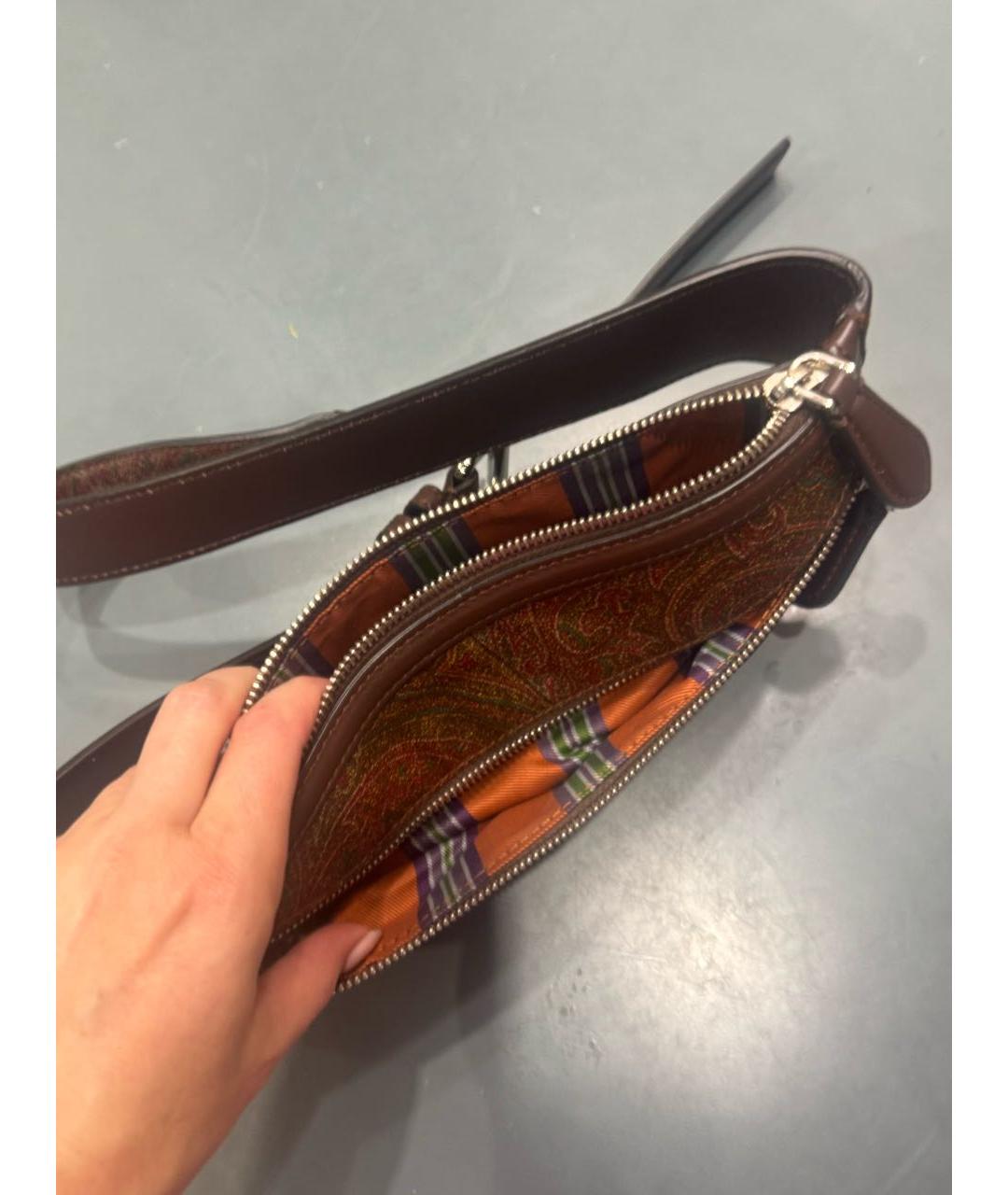 ETRO Коричневая поясная сумка из искусственной кожи, фото 3