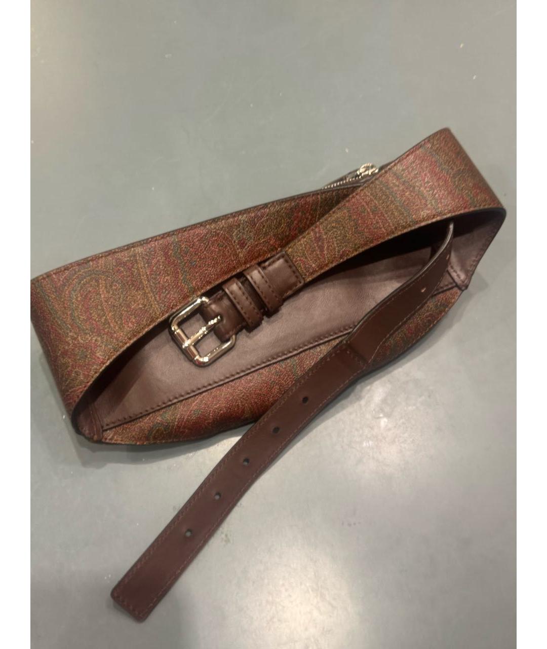 ETRO Коричневая поясная сумка из искусственной кожи, фото 2