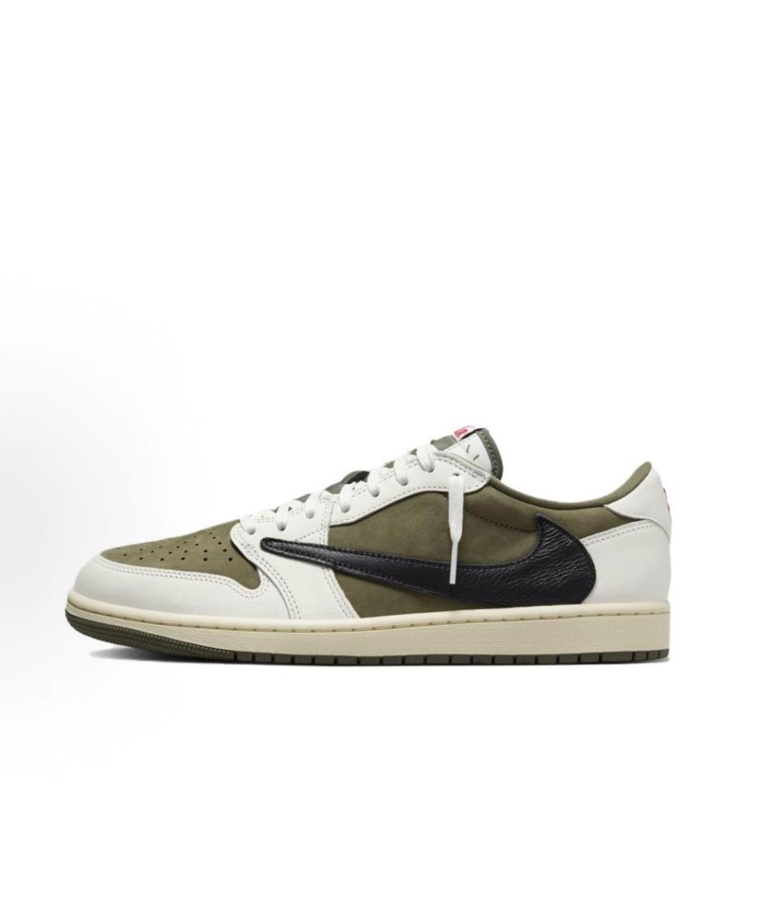 NIKE Хаки кожаные кроссовки, фото 2