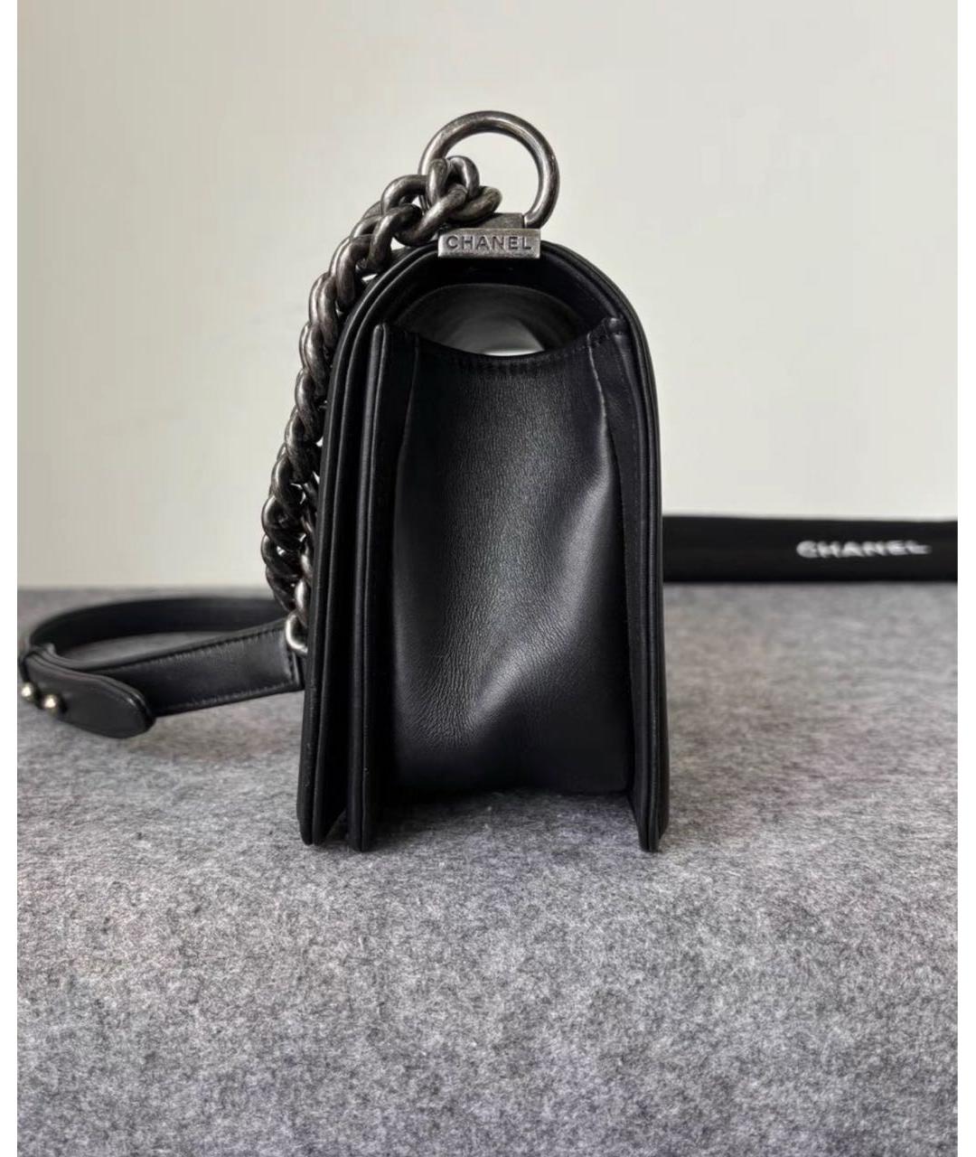 CHANEL Черная кожаная сумка через плечо, фото 4