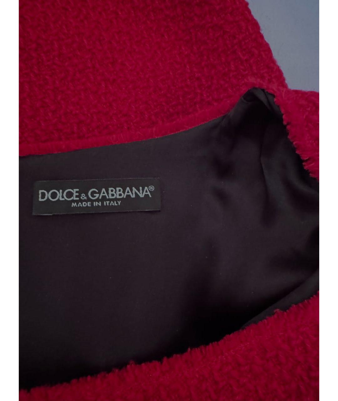 DOLCE&GABBANA Красное вискозное повседневное платье, фото 3