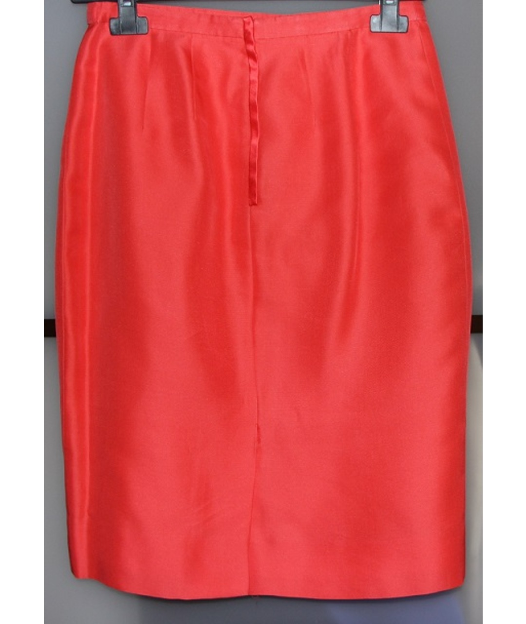VALENTINO Коралловая шелковая юбка миди, фото 2