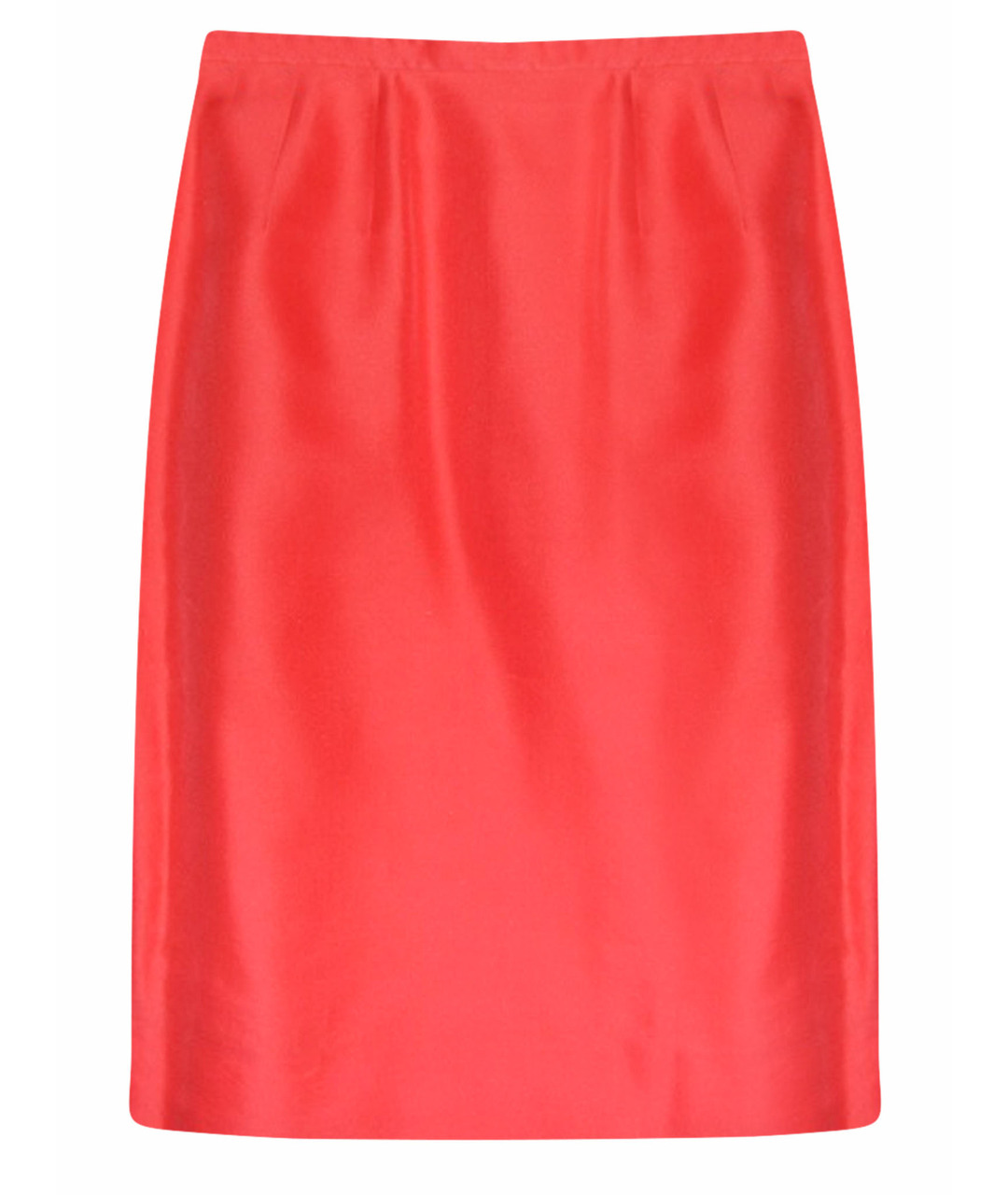 VALENTINO Коралловая шелковая юбка миди, фото 1