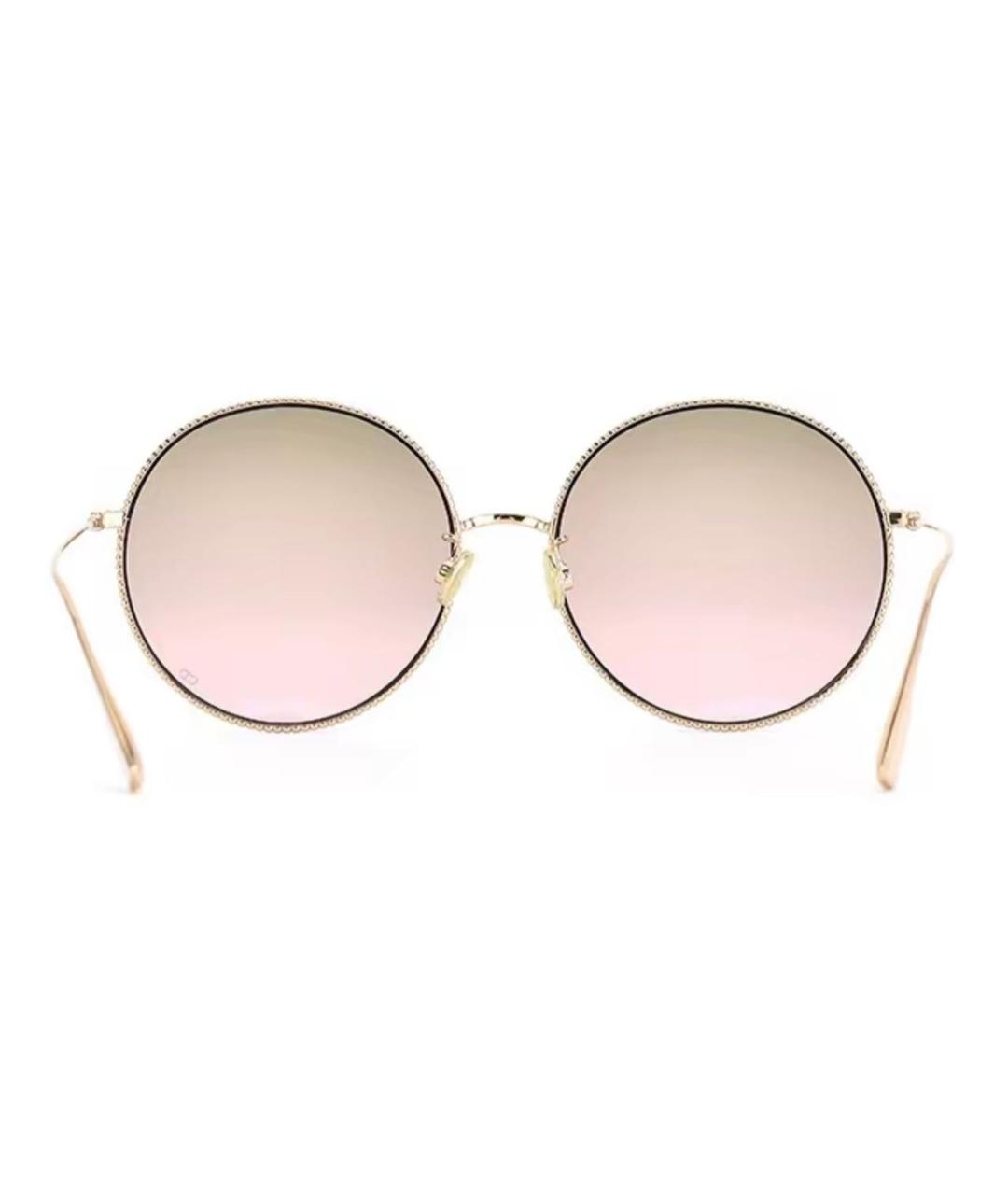 CHRISTIAN DIOR Золотые металлические солнцезащитные очки, фото 3