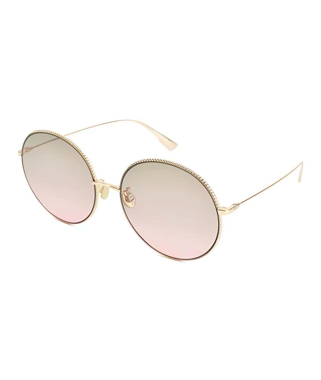 CHRISTIAN DIOR Золотые металлические солнцезащитные очки, фото 1