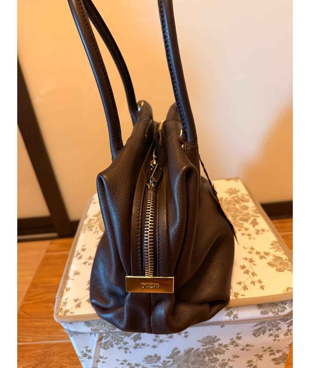 TOD'S Коричневая кожаная сумка через плечо, фото 3