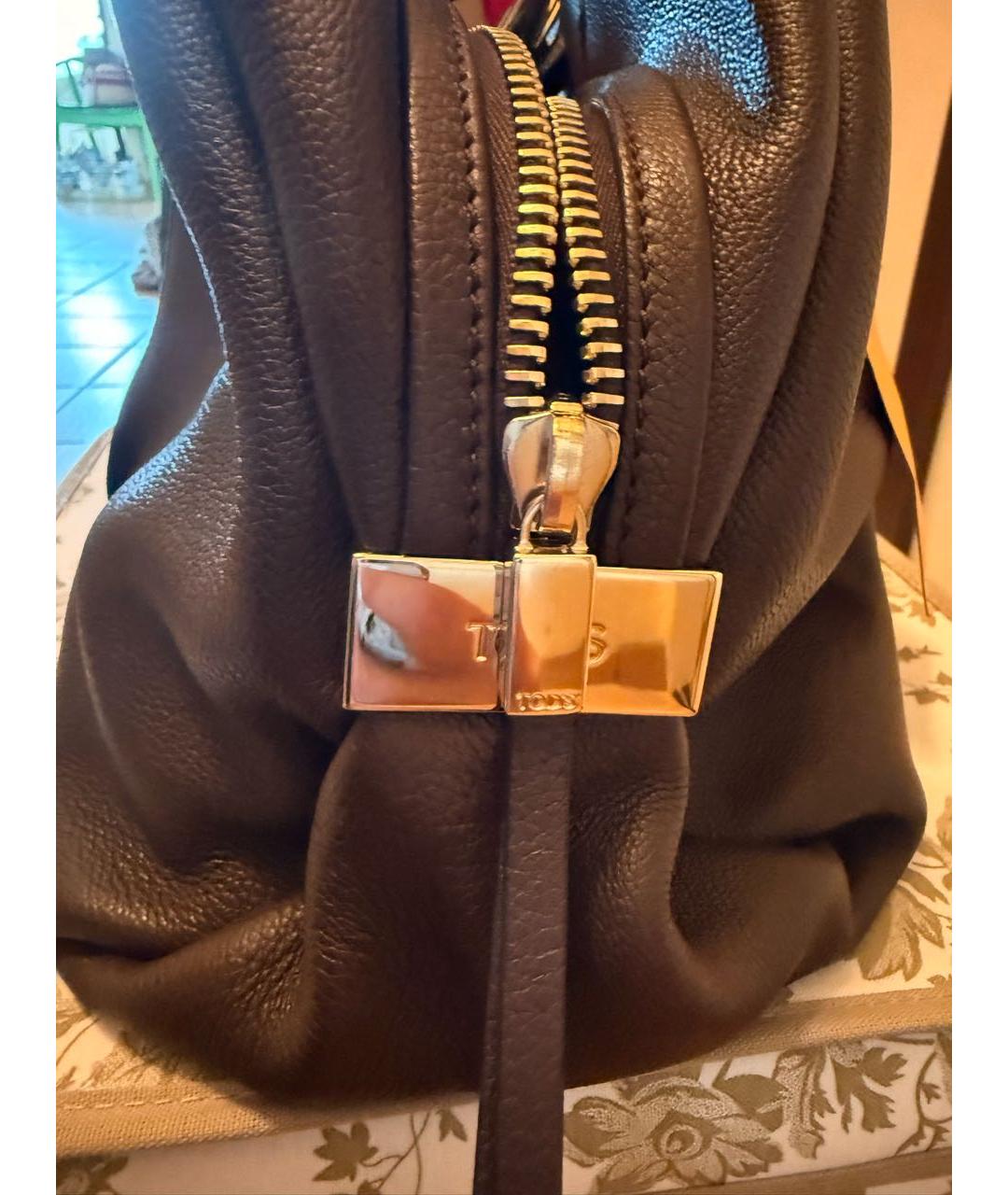 TOD'S Коричневая кожаная сумка через плечо, фото 2