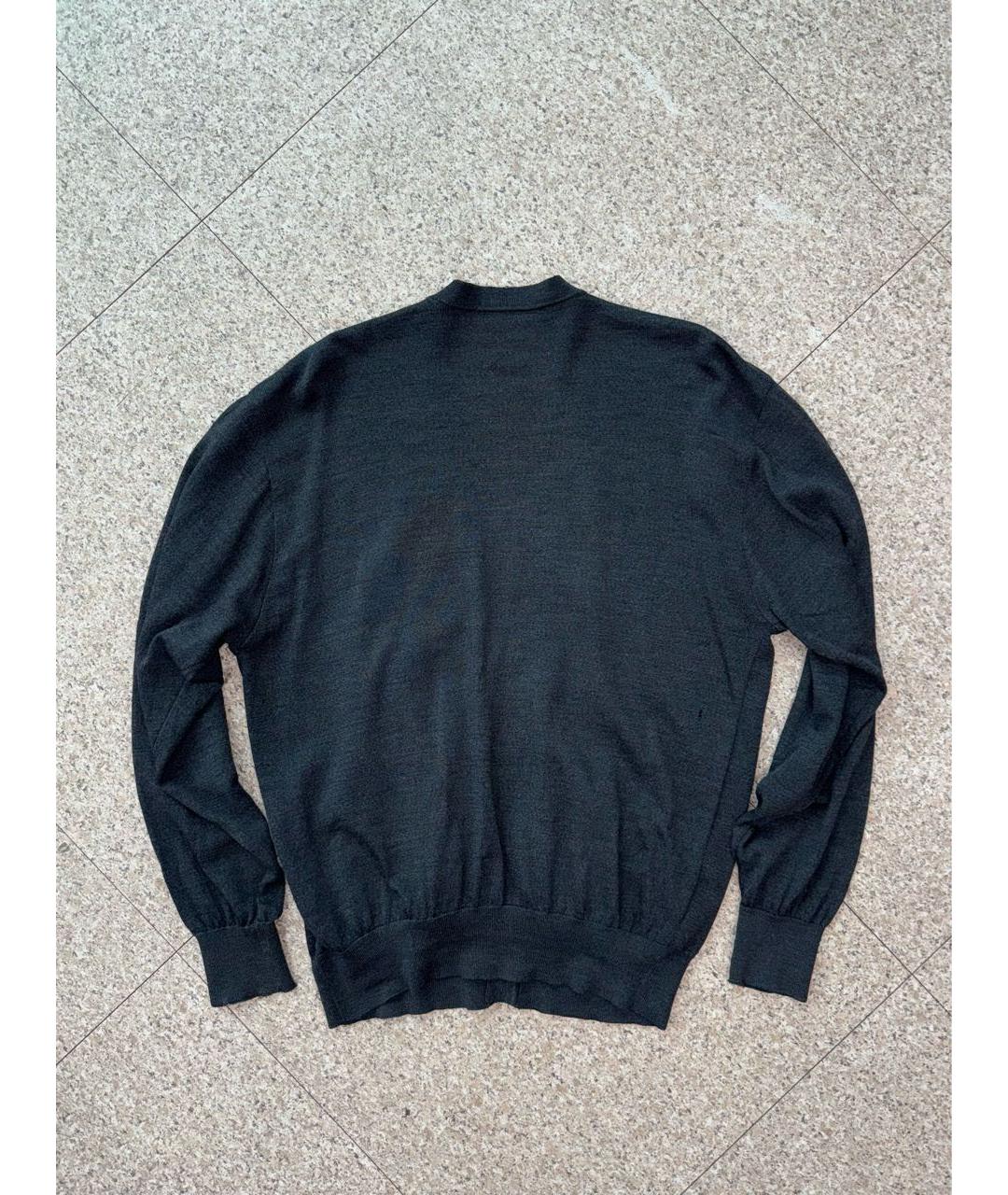 SAINT LAURENT Антрацитовый кардиган, фото 2