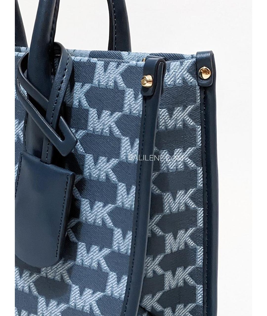 MICHAEL KORS Темно-синяя деним сумка тоут, фото 3