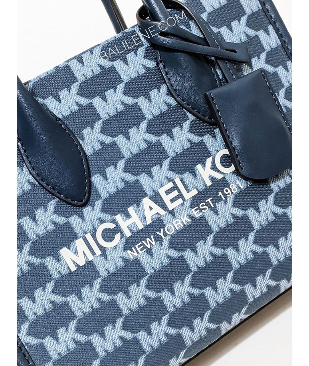 MICHAEL KORS Темно-синяя деним сумка тоут, фото 2