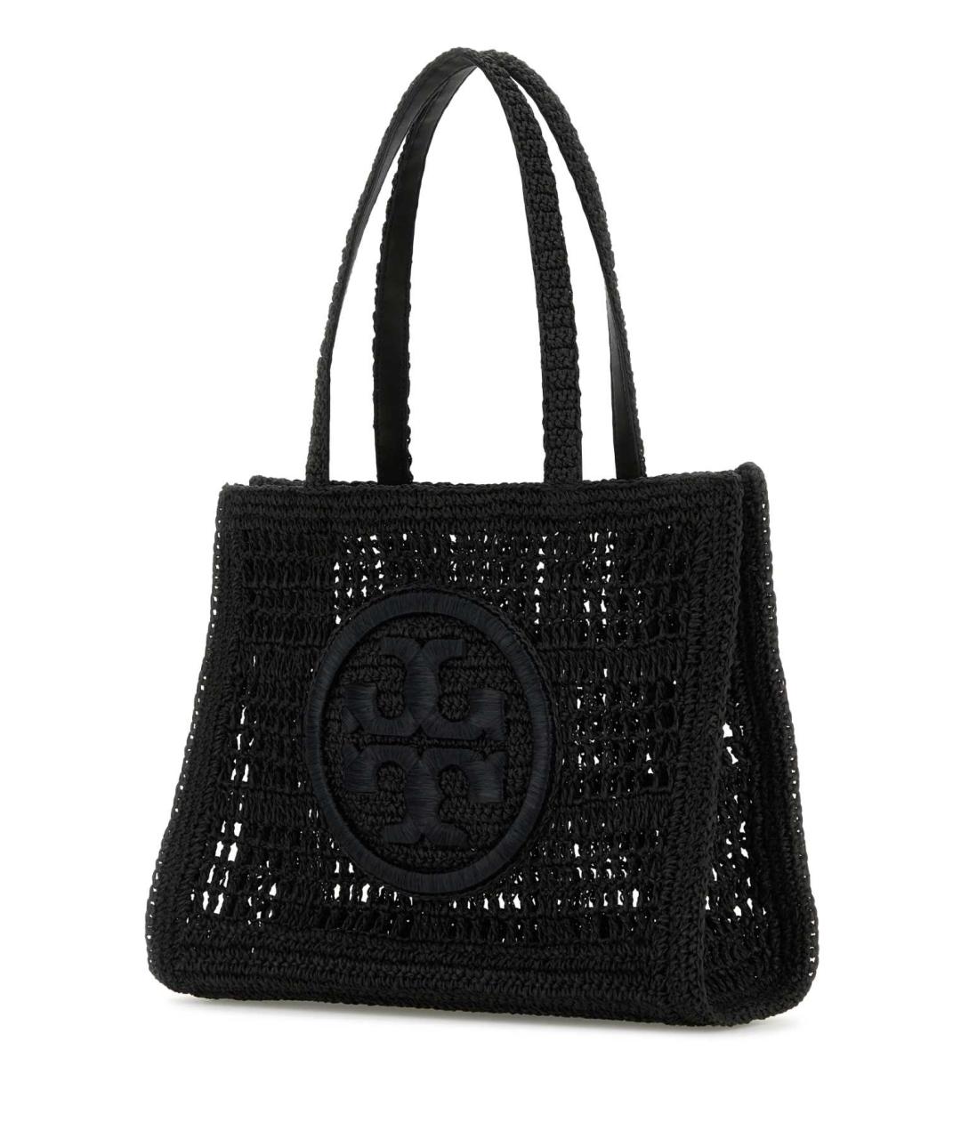 TORY BURCH Черная пелетеная сумка с короткими ручками, фото 2