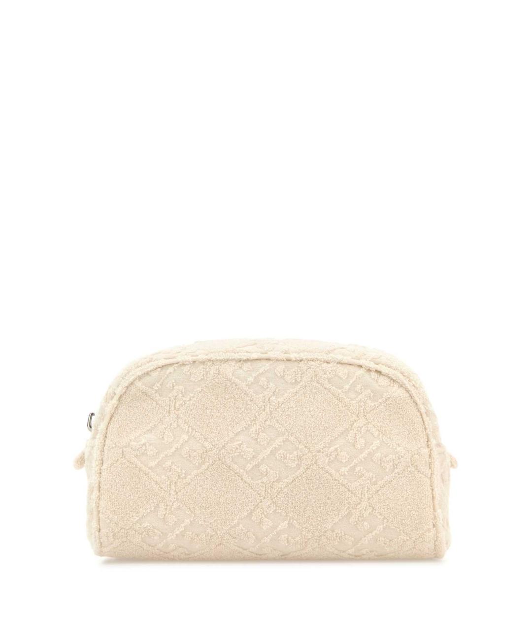 TORY BURCH Белая тканевая сумка с короткими ручками, фото 1