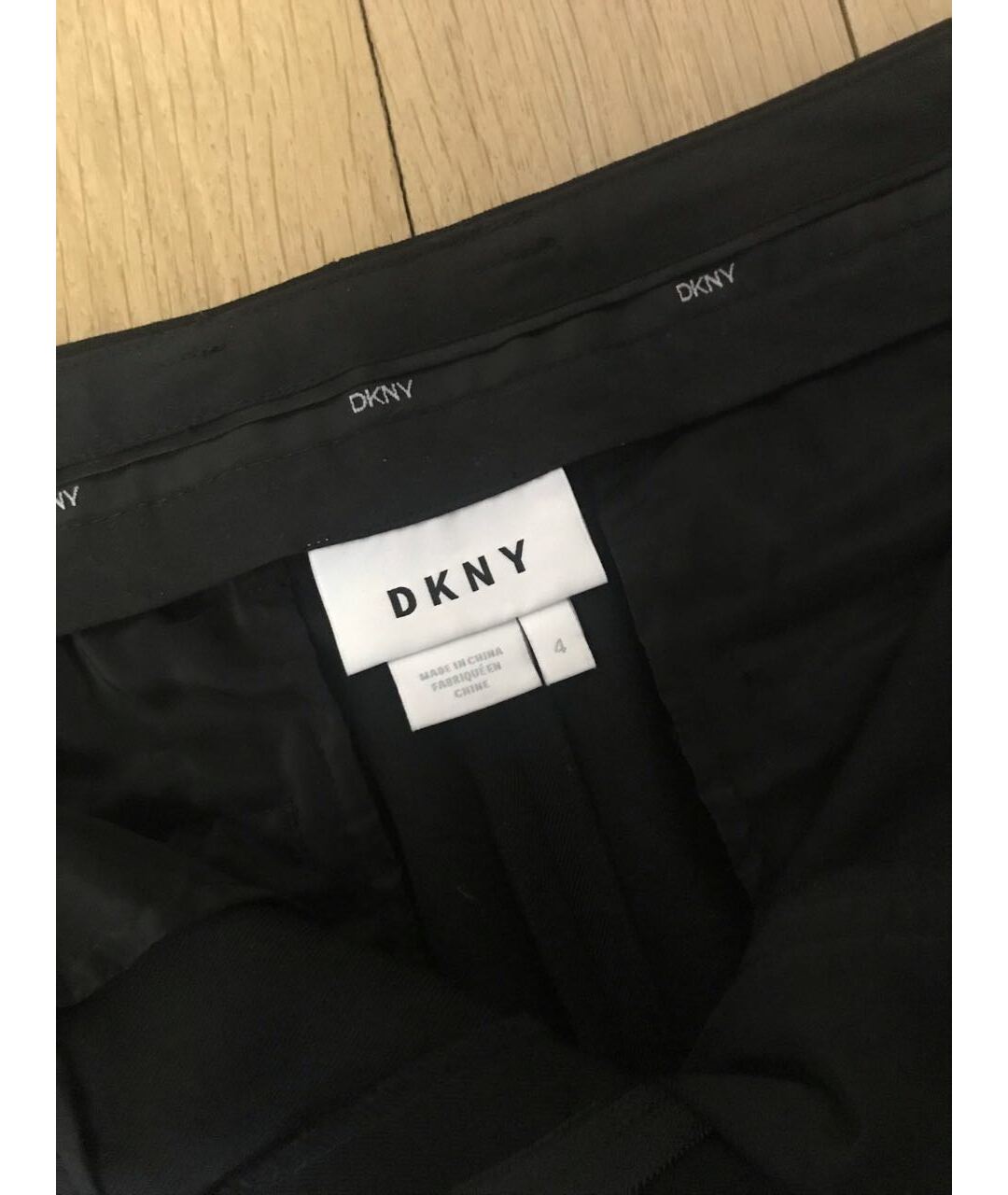 DKNY Черные шерстяные прямые брюки, фото 4