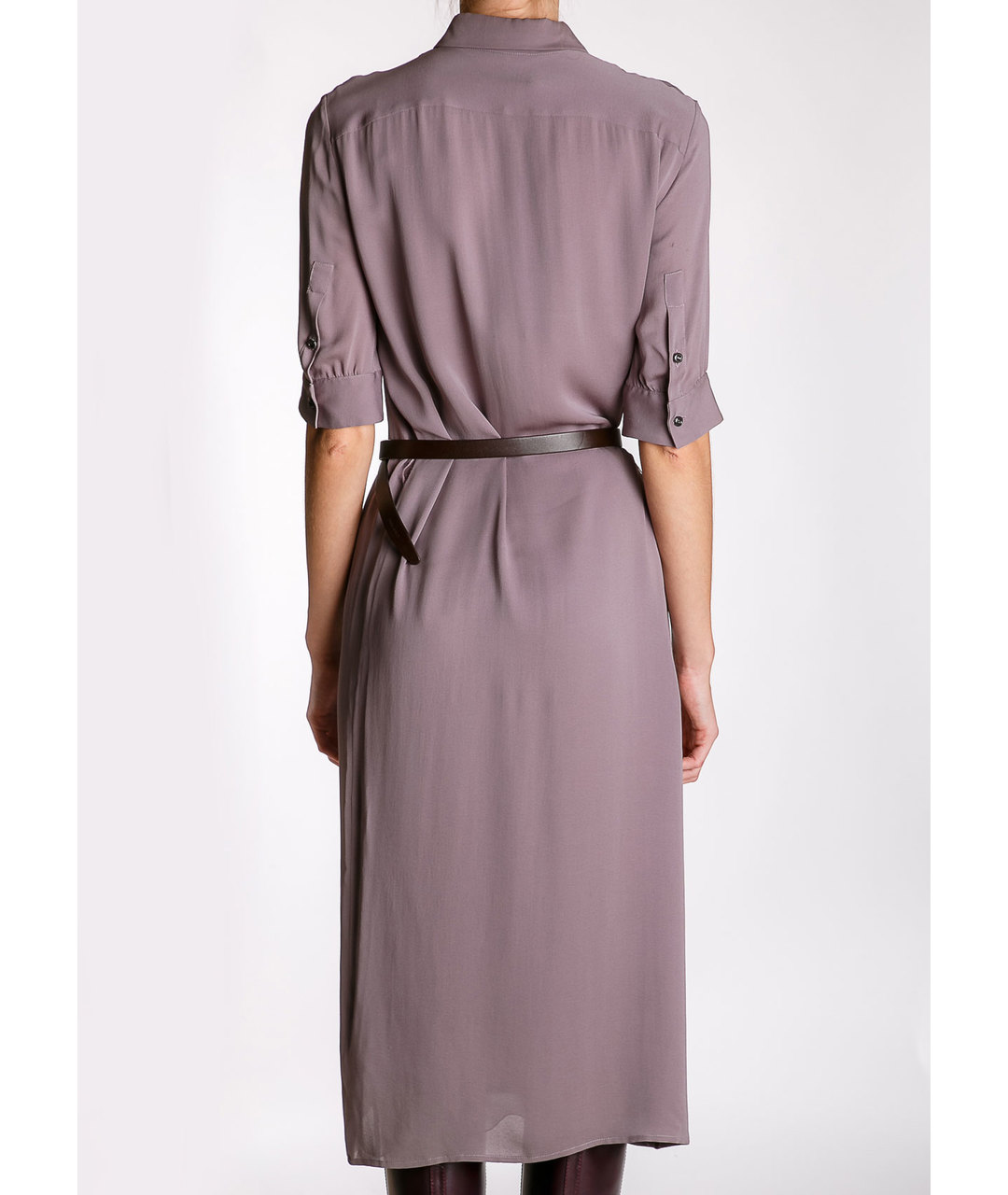 DSQUARED2 Фиолетовое шелковое повседневное платье, фото 2