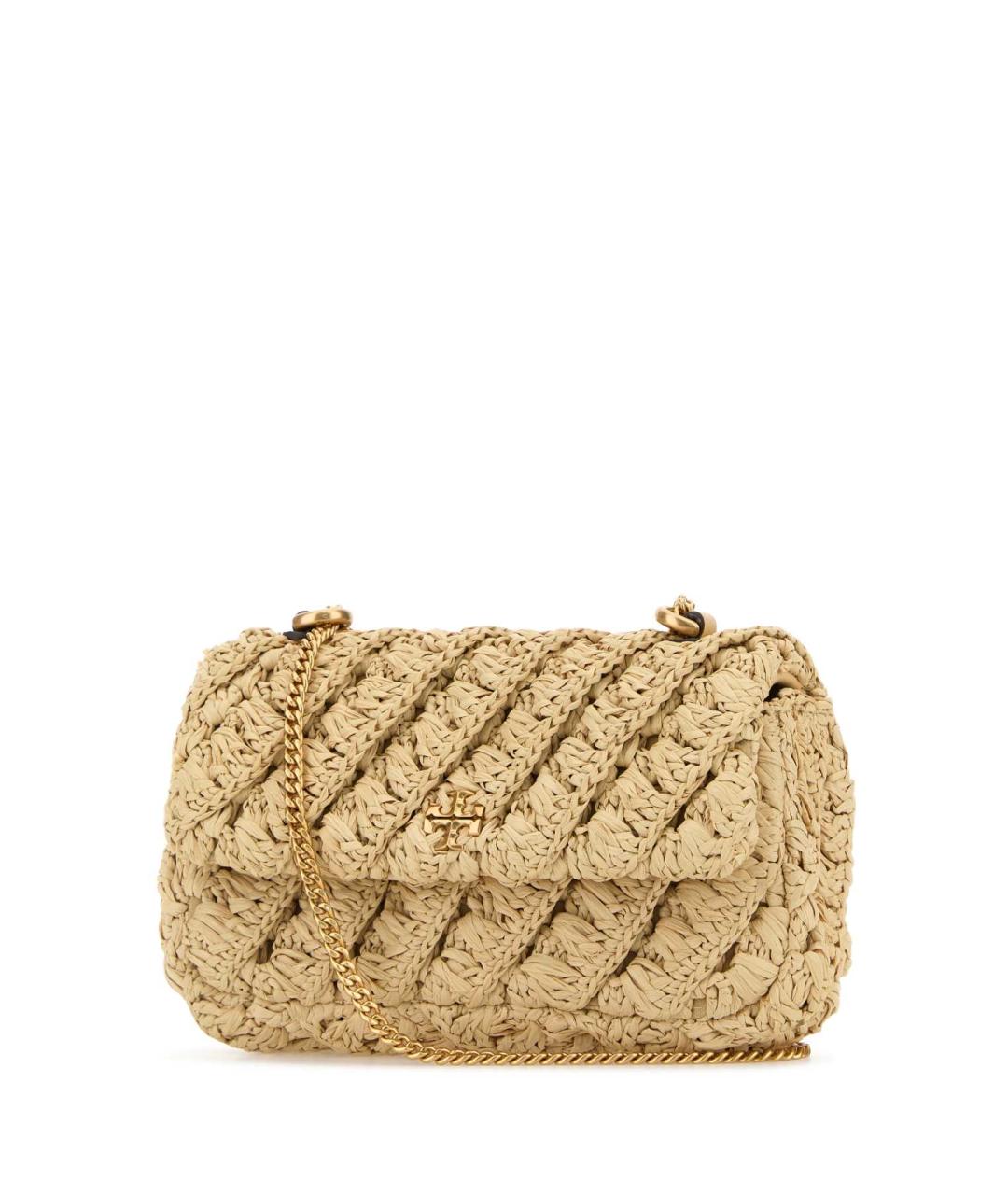 TORY BURCH Бежевая пелетеная сумка с короткими ручками, фото 2