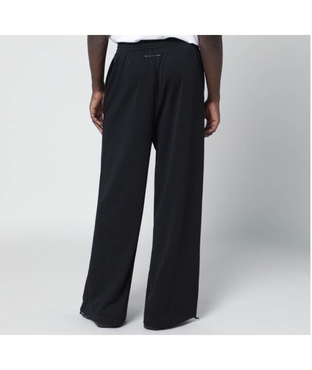 MM6 MAISON MARGIELA Черные полиэстеровые повседневные брюки, фото 6