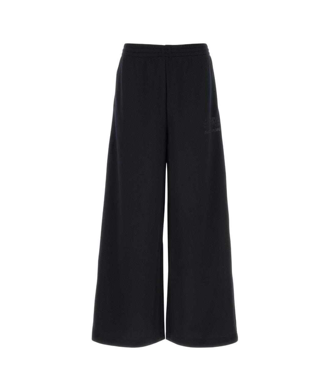 MM6 MAISON MARGIELA Черные полиэстеровые повседневные брюки, фото 2